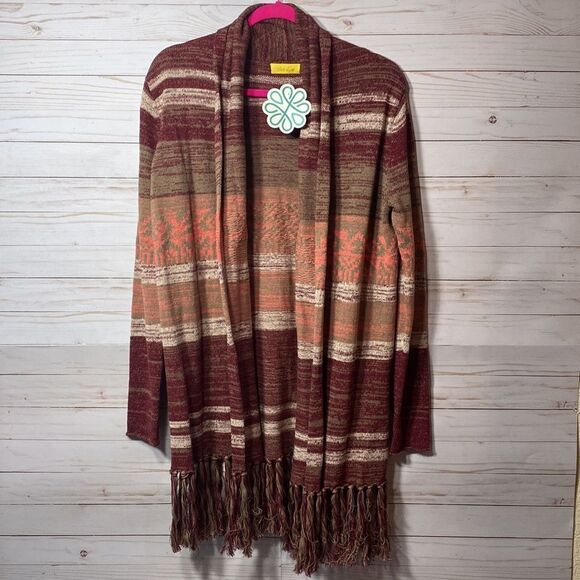 Dee Elle Fringe Boho Open Front Cardigan - Picture 5 of 15